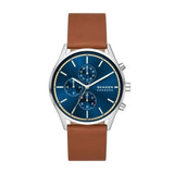 Skagen Holst Chronograph Luggage Leather Men's Watch | SKW6916 | Time Watch Specialists