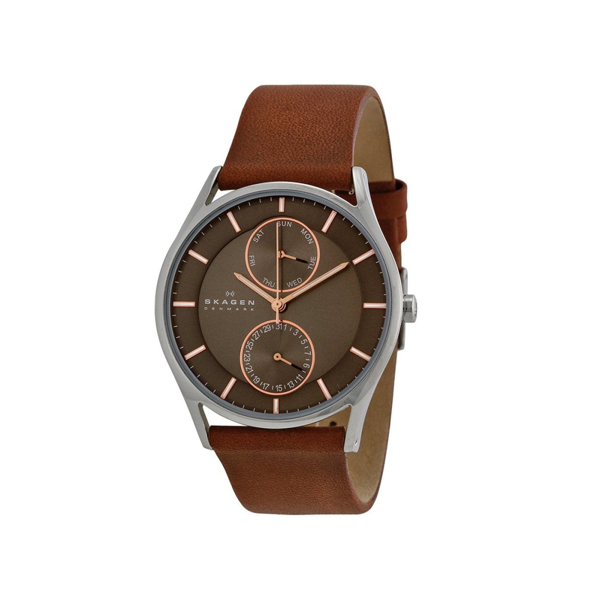 Skagen Holst Chronograph Medium Brown Leather Multifunction Men's Watch | SKW6086 | TIME Watches