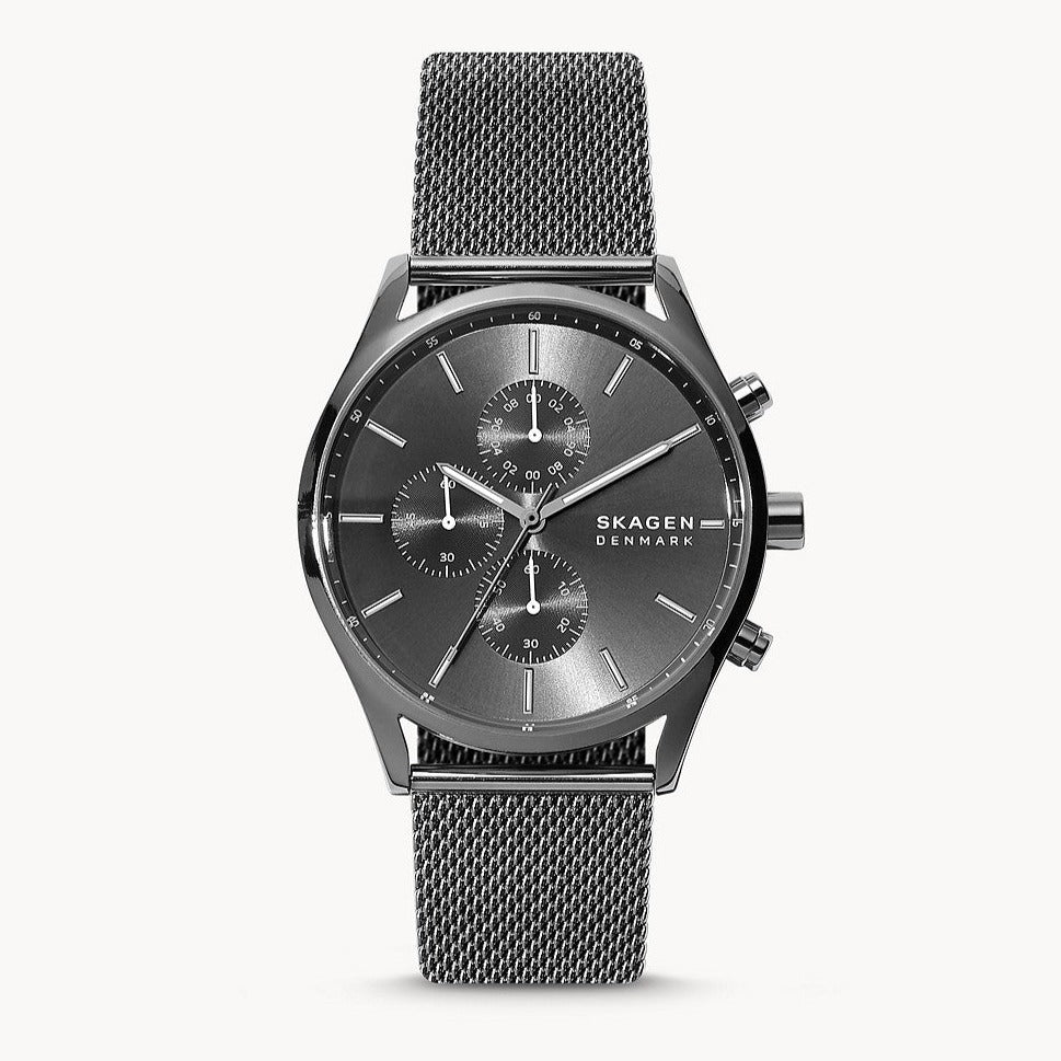 Skagen Holst Gunmetal Round Stainless Steel Men's Watch | SKW6608 | TIME Watches