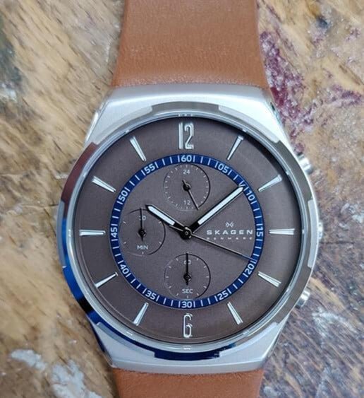 Skagen Melbye Chronograph Brown Leather Men's Watch | SKW6805 | TIME Watches
