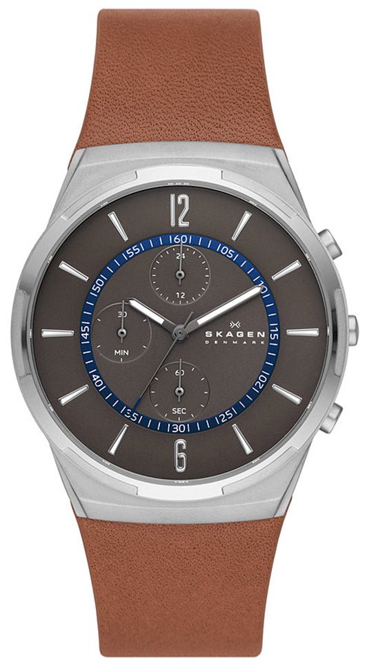 Skagen Melbye Chronograph Brown Leather Men's Watch | SKW6805 | TIME Watches