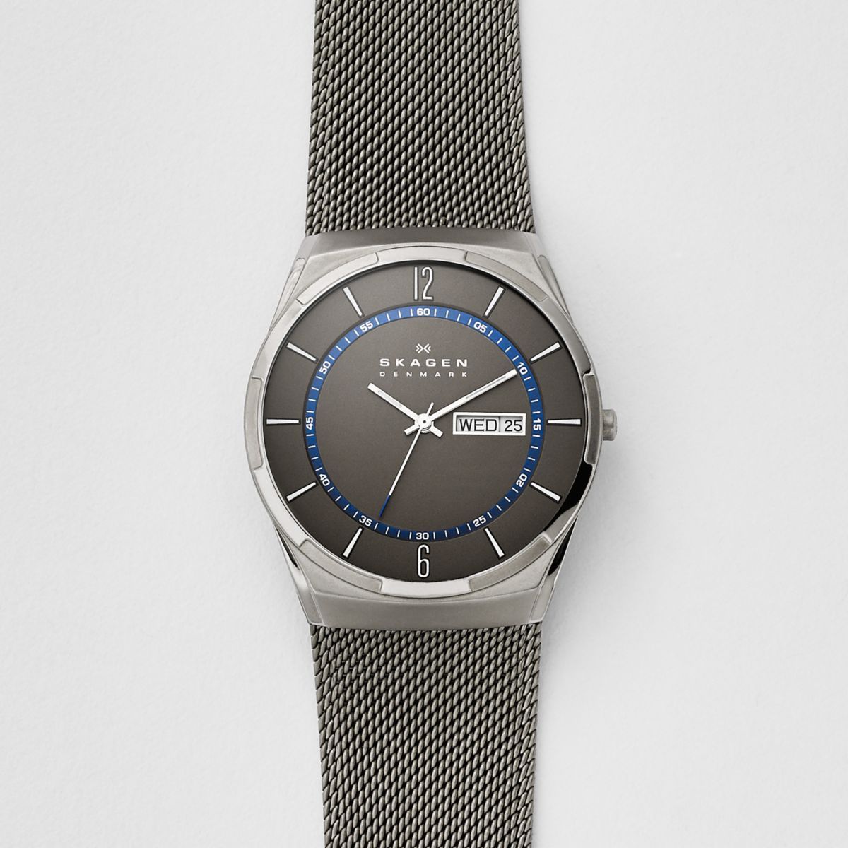 Skagen Melbye Gray Round Stainless Steel Mesh Men's Watch | SKW6078 | TIME Watches