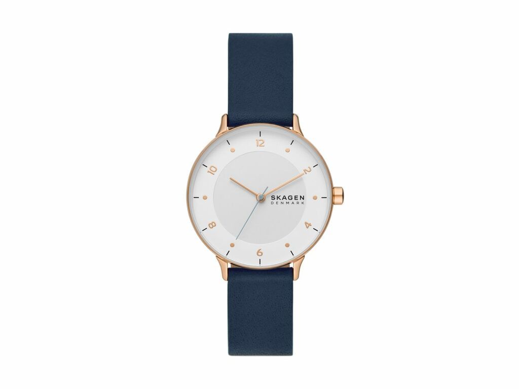 Skagen Riis Three - Hand Blue Leather Woman's Watch | SKW3090 | TIME Watches