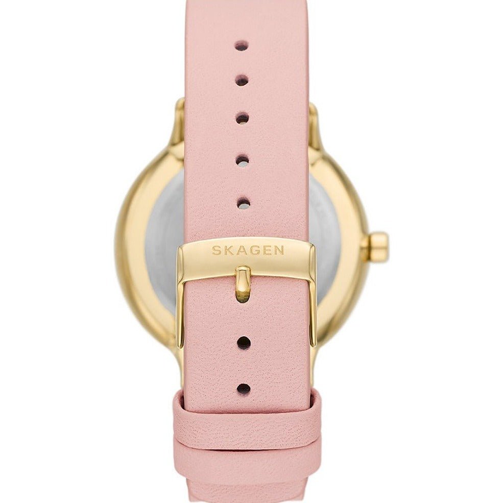 Skagen Riis Three - hand Blush Woman's Leather Watch | SKW3093 | TIME Watches