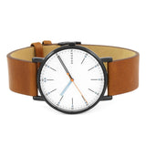 Skagen Signatur Black Round Leather Men's Watch - SKW6374 | Time Watch Specialists