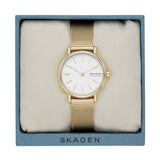 Skagen Signatur Gold Round Stainless Steel Mesh Women's Watch | SKW2693 | Time Watch Specialists