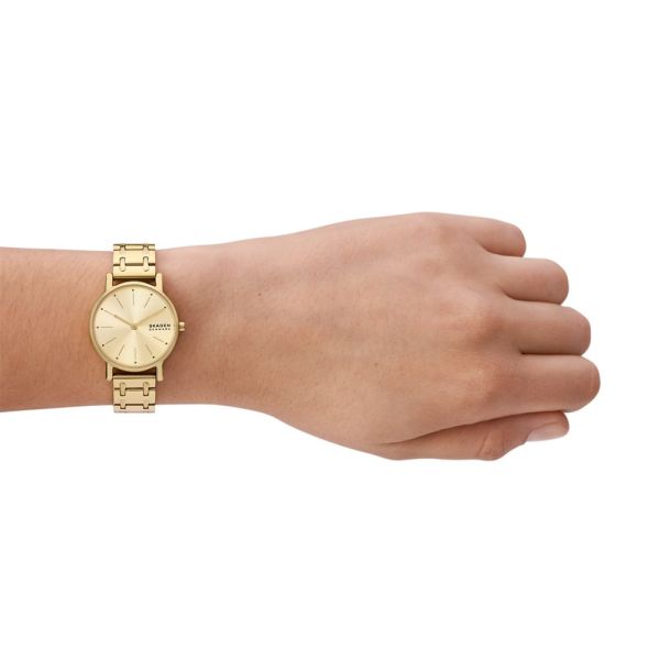 Skagen Signatur Lille Two-Hand Gold Stainless Steel Woman's Watch | SKW3124 | Time Watch Specialists