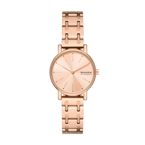 Skagen Signatur Lille Two-Hand Rose Gold Stainless Steel Woman's Watch | SKW3125 | Time Watch Specialists