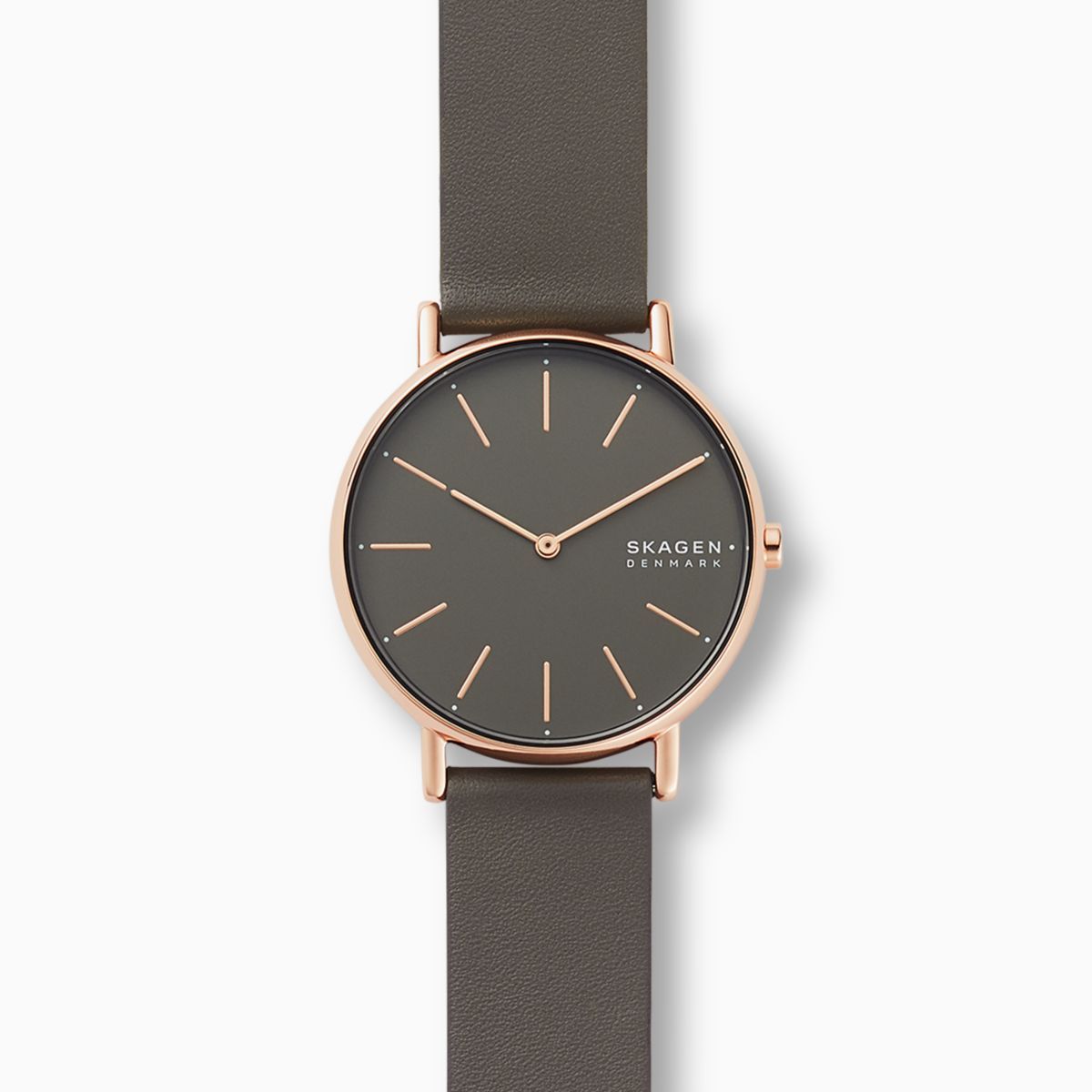 Skagen Signatur Rose Gold Round Leather Women's Watch - SKW2794 | Time Watch Specialists