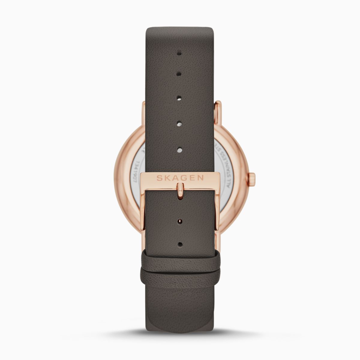 Skagen Signatur Rose Gold Round Leather Women's Watch - SKW2794 | Time Watch Specialists