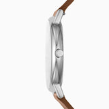 Skagen Signatur Silver Round Leather Men's Watch | SKW6578 | Time Watch Specialists