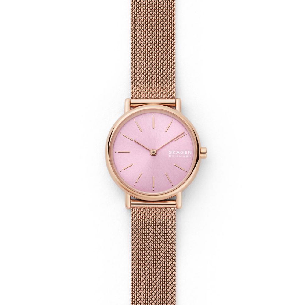 Skagen Signatur Two - Hand Rose - Tone Steel - Mesh Women's Watch | SKW2975 | TIME Watches