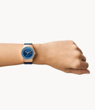 Skagen Sol Solar-Powered Ocean Blue Leather Women's Watch - SKW3021 | Time Watch Specialists