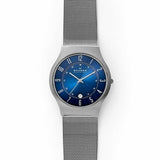 Skagen Sundby Gray Round Stainless Steel Mesh Men's Watch | 233XLTTN | Time Watch Specialists