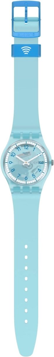 Swatch Lightblue Pay! Blue Woman's Watch | SVHS100-5300 | Time Watch Specialists