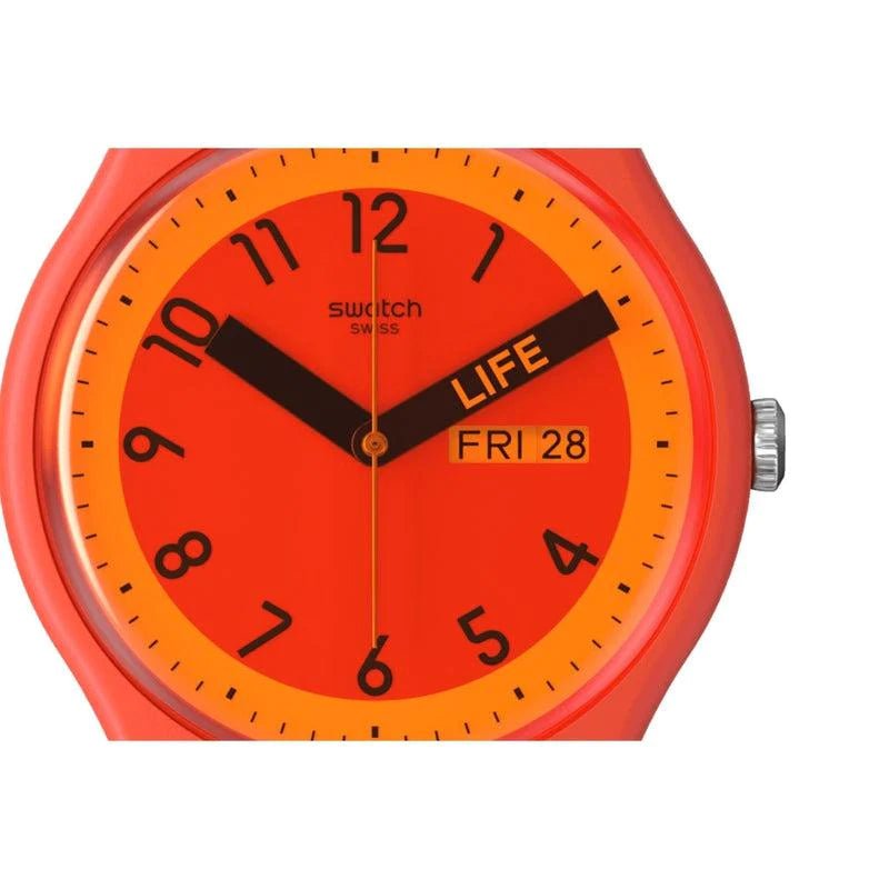 Swatch Proudly Red Unisex Watch | SO29R705 | Time Watch Specialists