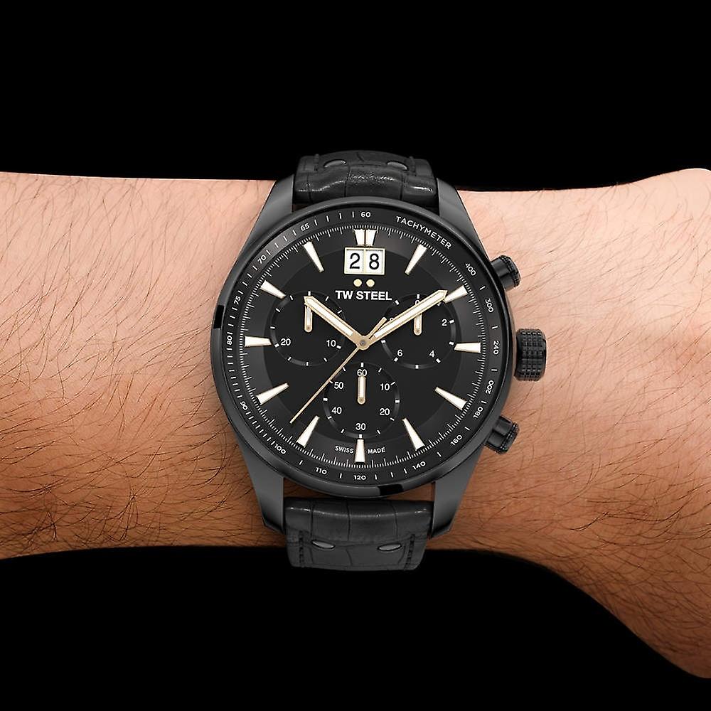 TW Steel ACE Aternus 45mm Black Chronograph Men's Watch - ACE304 | Time Watch Specialists