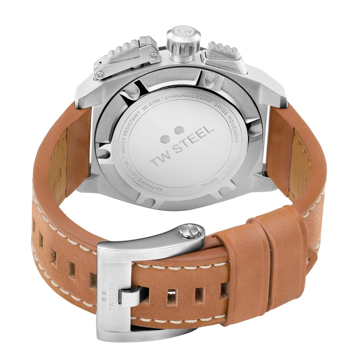 TW Steel Canteen 46mm Beige Leather Men's Watch - TW1010 | Time Watch Specialists
