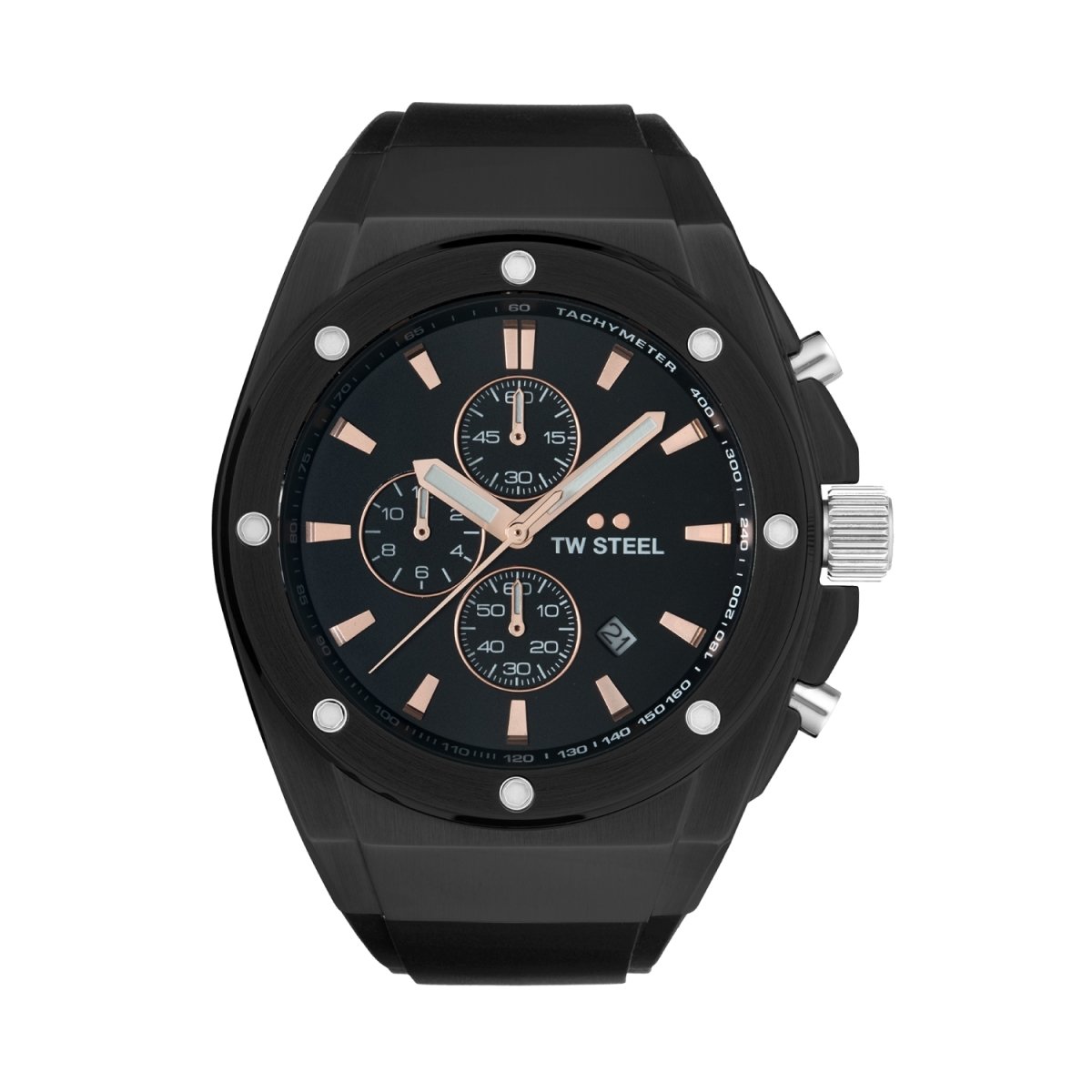 TW Steel CEO Tech | Black Dial | Black Rubber Strap Men's Watch - CE4102 | Time Watch Specialists