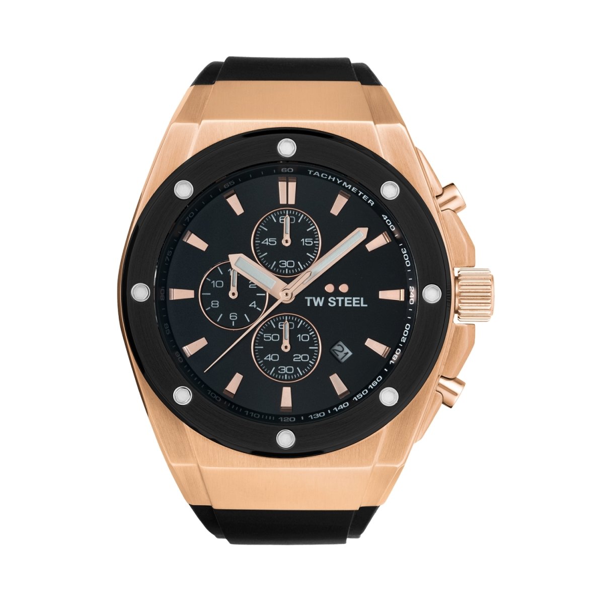 TW Steel CEO Tech | Black Dial | Black Rubber Strap Men's Watch - CE4103 | Time Watch Specialists