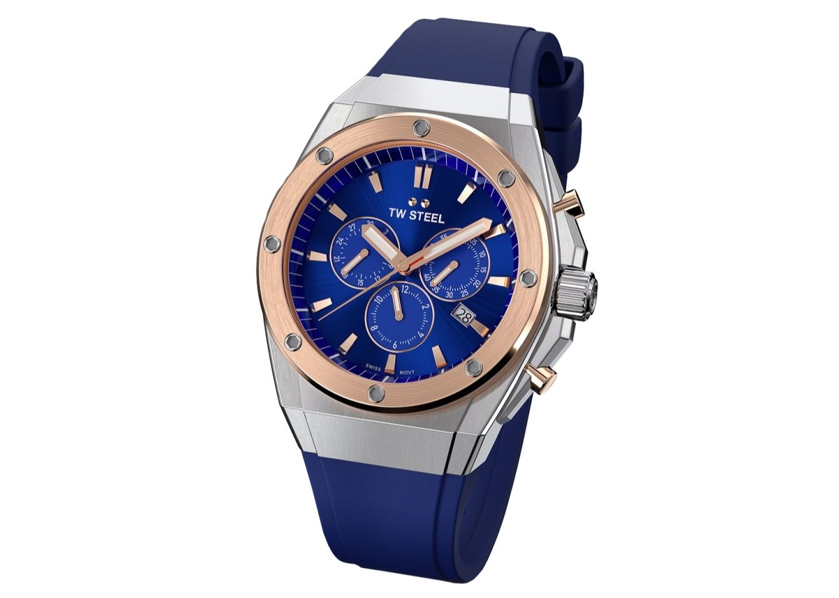 TW Steel CEO Tech Blue Dial and Blue Rubber Strap 44mm Men's Watch | CE4046 | TIME Watches