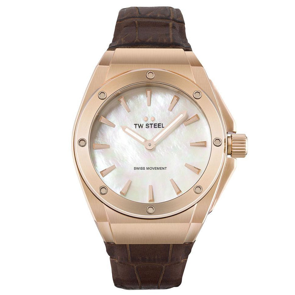 TW Steel CEO Tech Brown Dial and Brown Leather Strap 38mm Men's Watch | CE4034 | TIME Watches