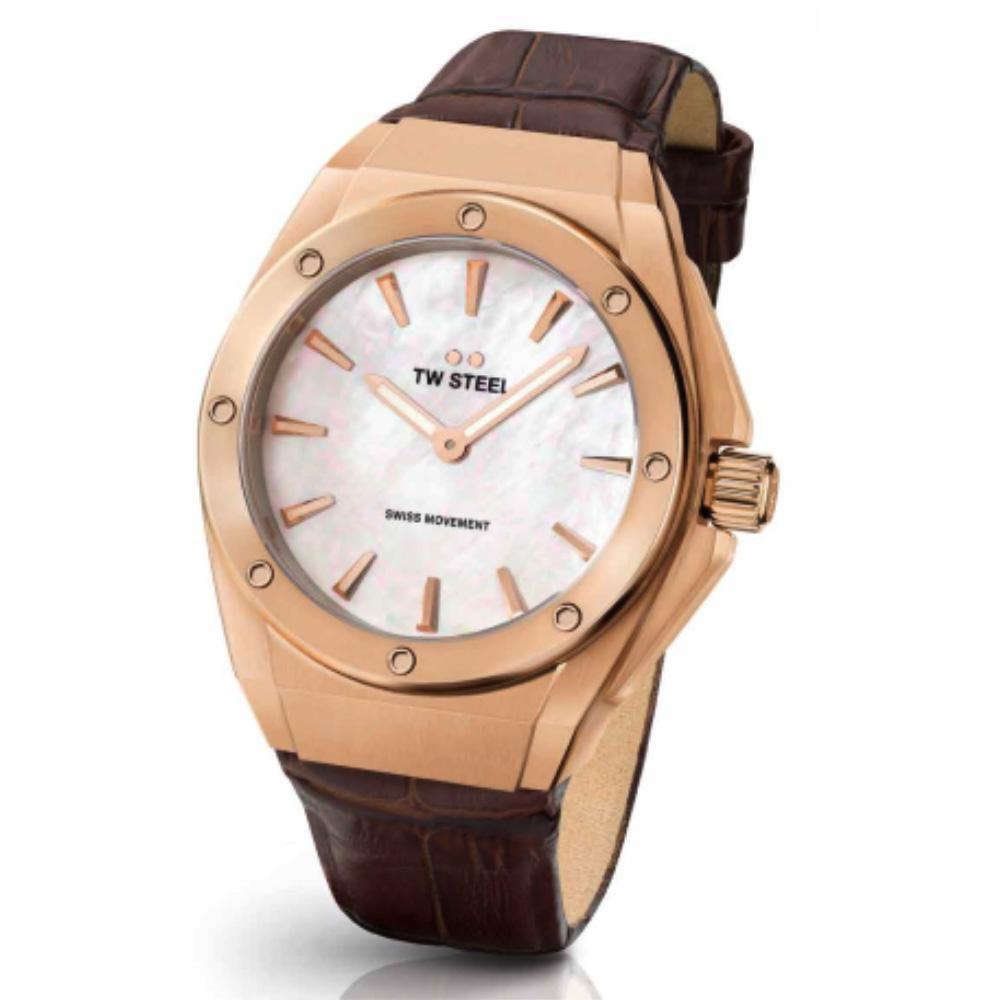 TW Steel CEO Tech Brown Dial and Brown Leather Strap 38mm Men's Watch | CE4034 | TIME Watches