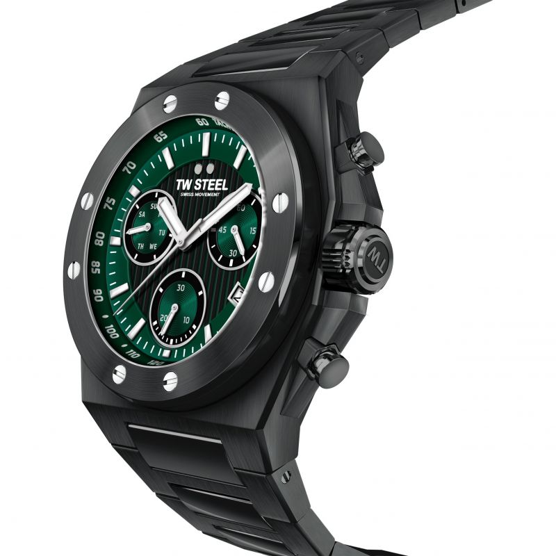 TW Steel CEO Tech Black Dial and Steel Bracelet Strap 44mm Men's Watch | CE4081 | TIME Watches