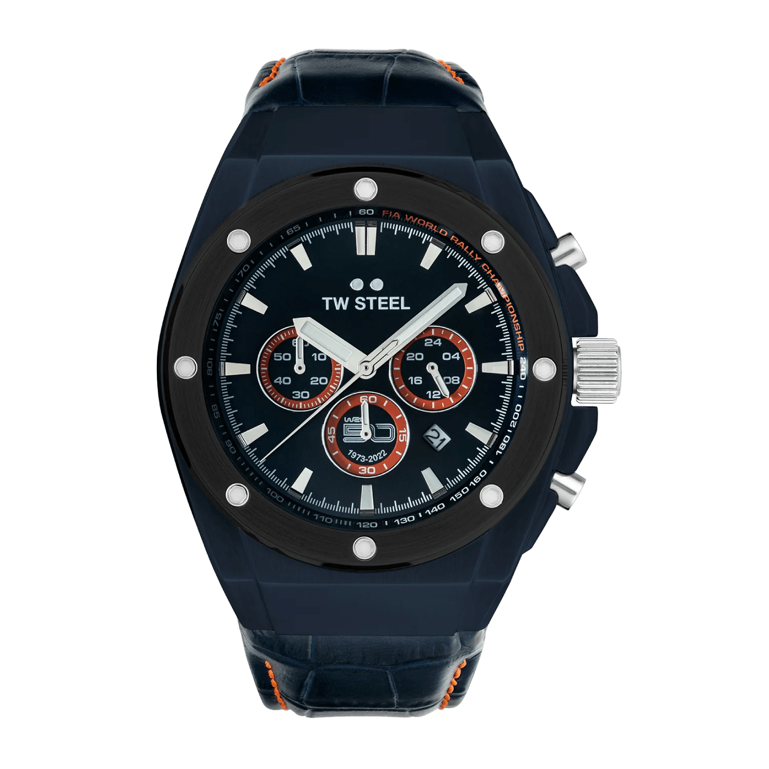 TW Steel Ceo Tech Blue Dial and Blue Leather Strap 44mm Limited Edition Men's Watch | CE4110 | TIME Watches
